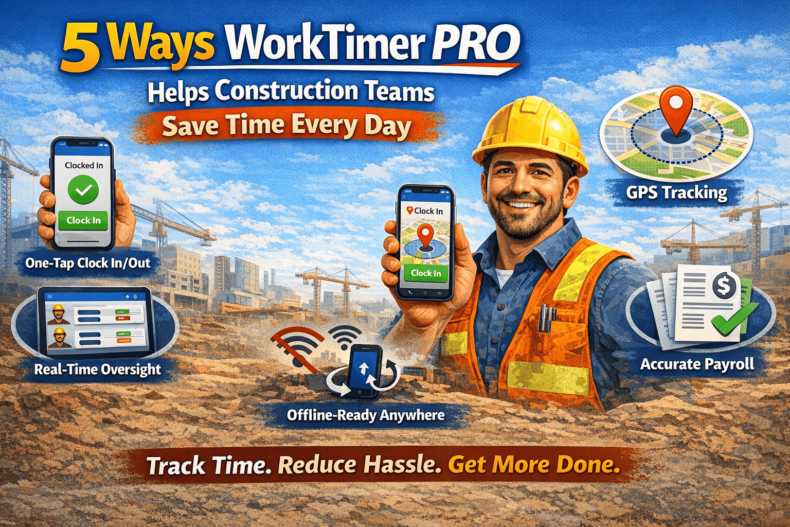 5 Ways WorkTimer PRO Helps Construction Teams Save Time Every Day